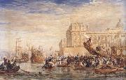 David Cox Embarkation of His Majesty George IV from Greenwich (mk47) oil painting artist